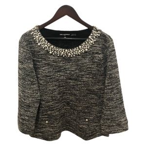 Karl Largerfield lightly knitted Pearl top
